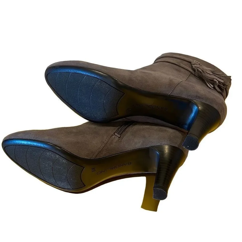 Bandolino Gray leather suede ankle boots Sz.6